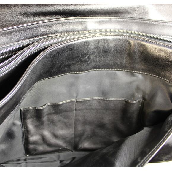 coach black leather messenger bag - Picture 4 of 11